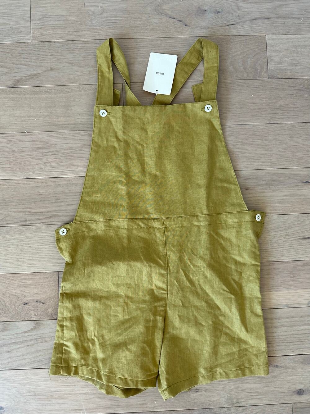 Mabo Linen Short Overalls | Size 8/9
